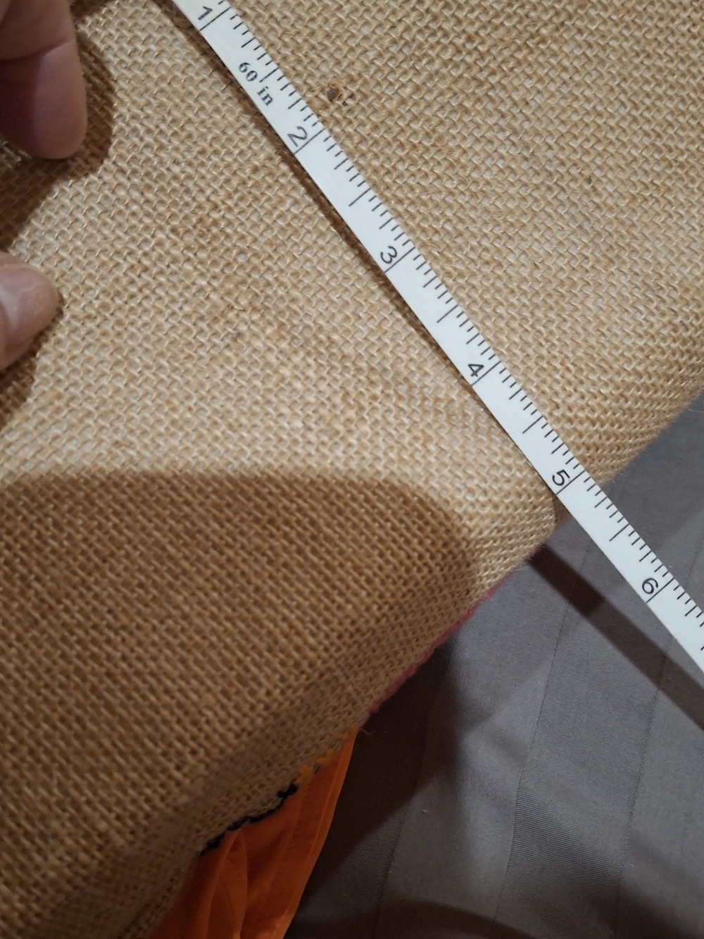 Boho Embroidered Tote Bag with Tan Handles - Multicolor Front Panel - Picture 5 of 11